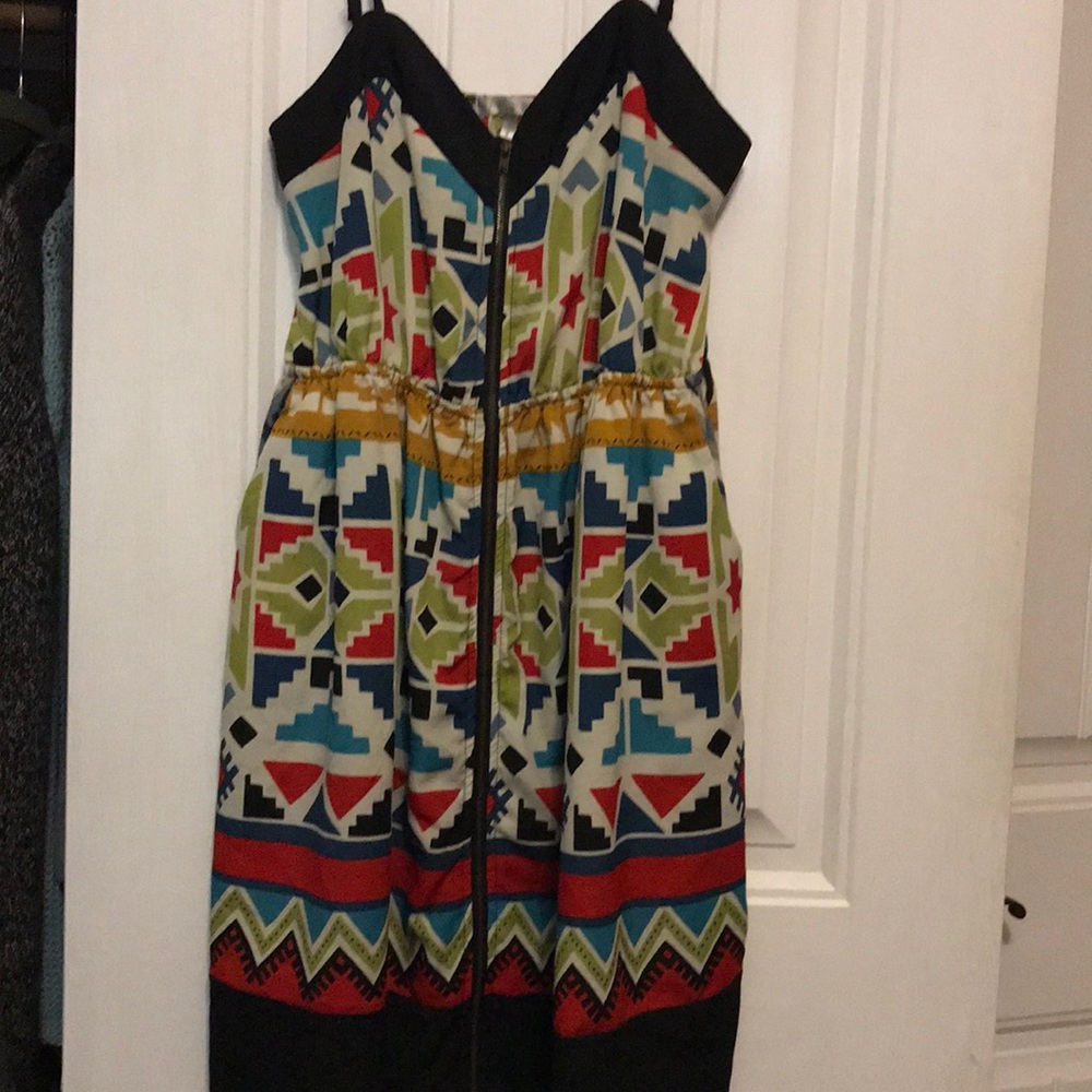 Colorful zipper Summer dress